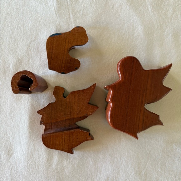 Handcrafted Wooden Angel Shape Secret Jewelry Puzzle Box - Picture 8 of 11